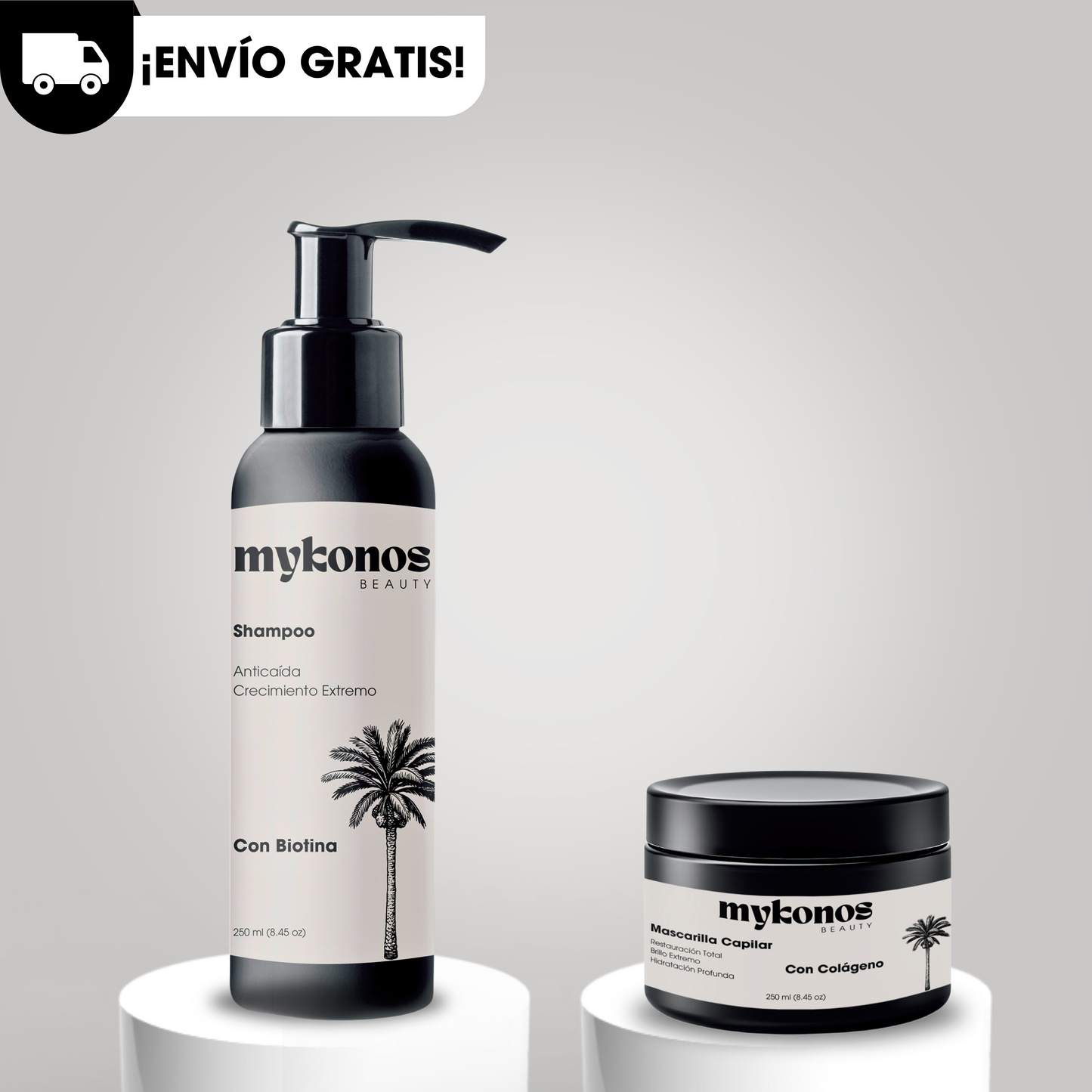 Shampoo Anticaída y Crecimiento Extremo + Mascarilla Capilar Restauración Total y Brillo Extremo